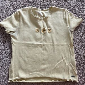 s, yellow flower cute top from hollister